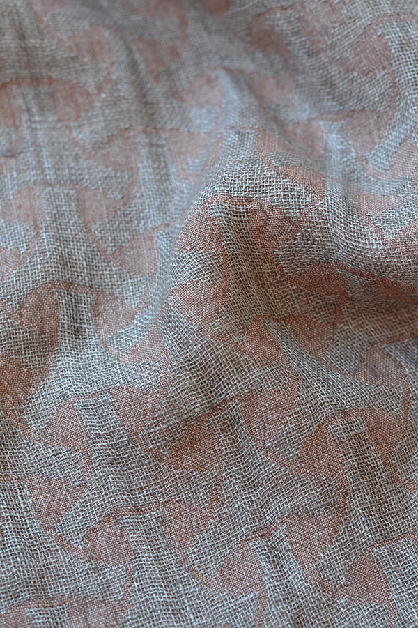 Linen Throw | Chestnut Jacquard - Stone Hollow Farmstead