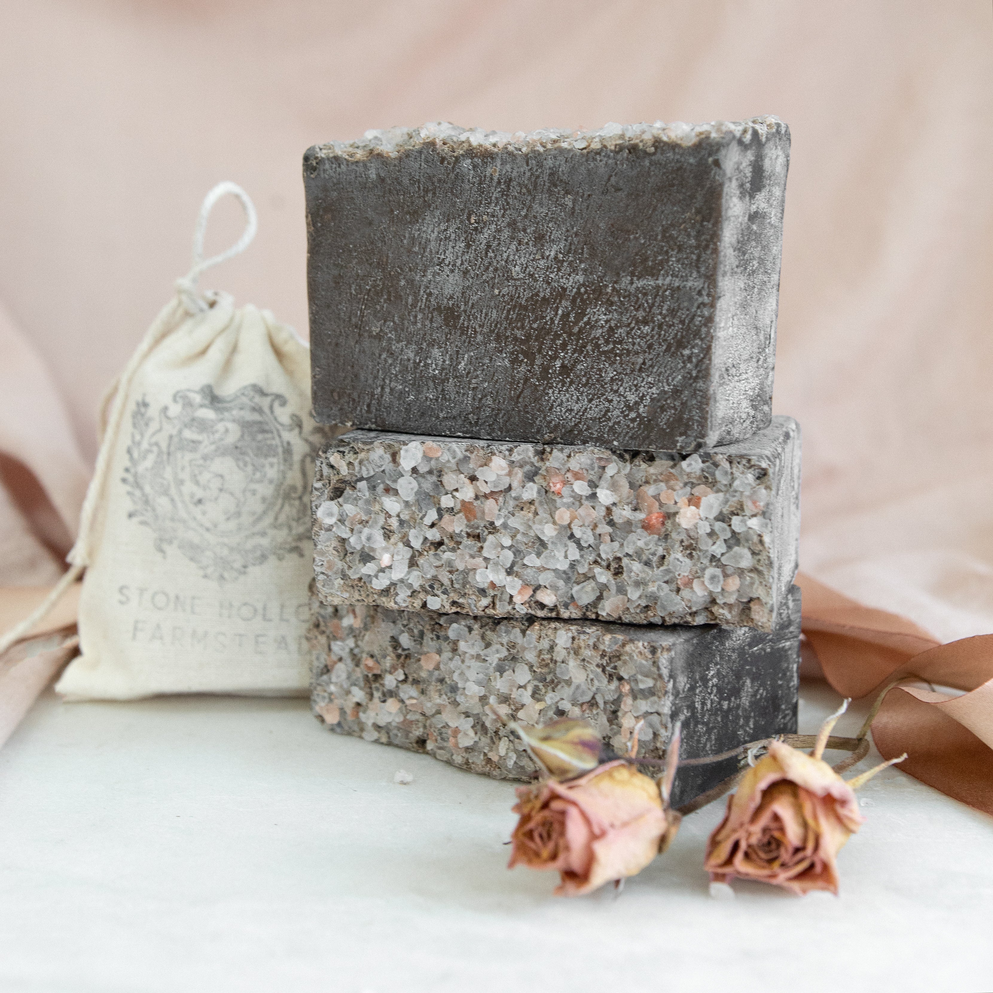 Lavender + Charcoal Soap | Stone Hollow Farmstead