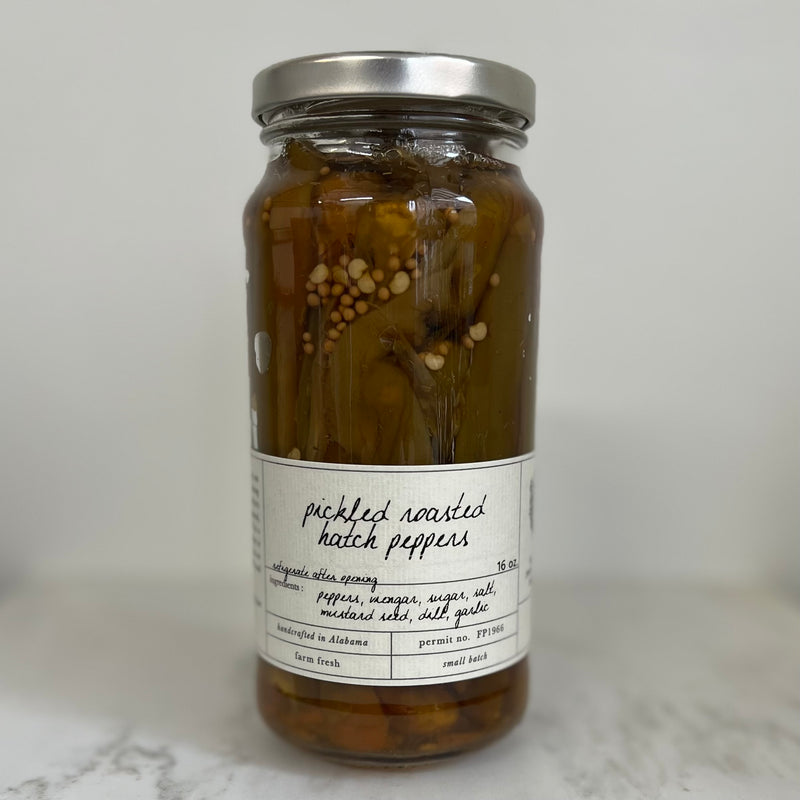 Pickled Roasted Hatch Peppers