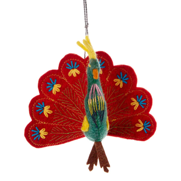 Proud Peacock | Holiday Ornament - Stone Hollow Farmstead