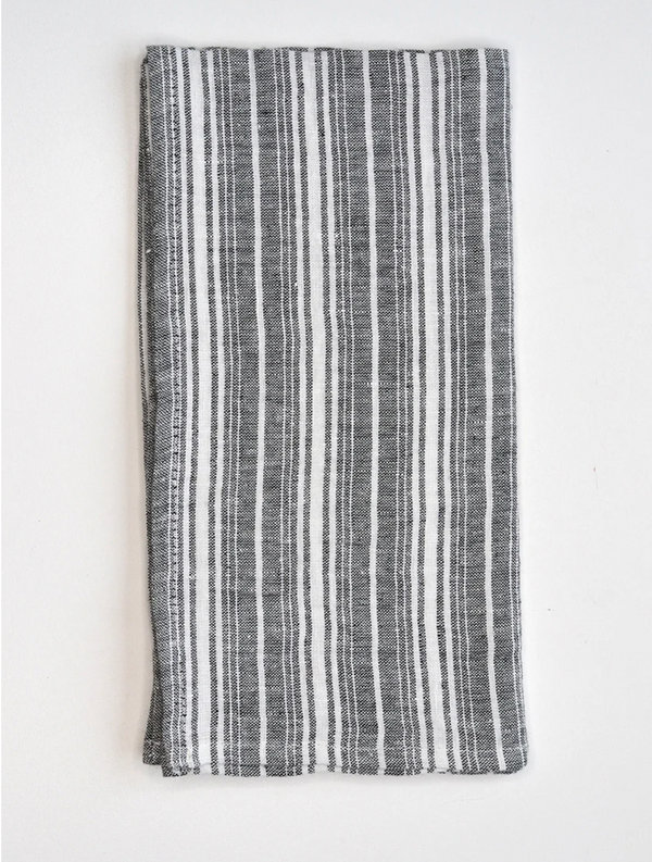 Linen Tea Towel | Vertical Striped - Stone Hollow Farmstead