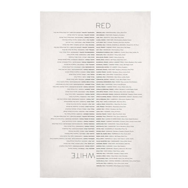 Linen Tea Towel | European Wines - Stone Hollow Farmstead